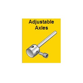 Axe de roues ajustable