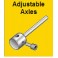 Axe de roues ajustable